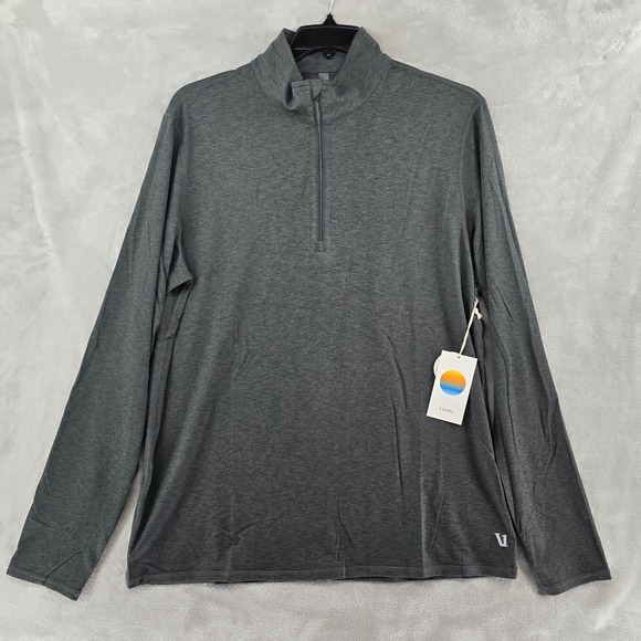 Vuori Ease Performance 1/2 Zip 2.0 Mens XL Charcoal Heather PulloverNEW